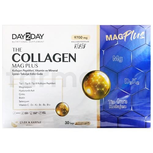 Day2Day Collagen Mag Plus Çilek Karpuz Aromalı 30 Saşe