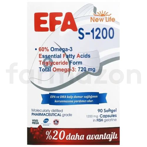 New Life EFA S-1200 mg 90 Kapsül