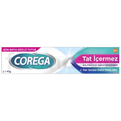 Corega Gün Boyu Güçlü Tutuş Diş Protez Yapıştırıcı Tat İçermez Krem 40 gr