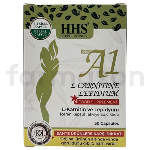 HHS New A1 L-Carnitine Lepidium Cam Şişe 30 Kapsül