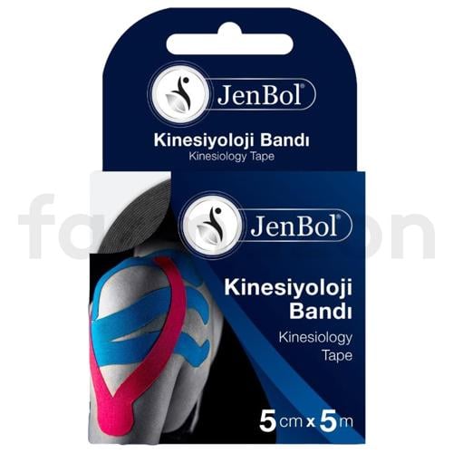 Jenbol Kinesiology Tape Ağrı Bandı 5 cm x 5 m - Siyah