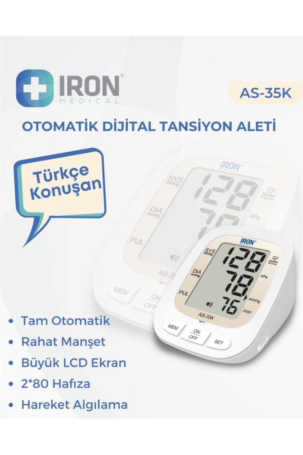 IRON Tansiyon Aleti AS35K – Tansiyon Ölçüm Cihazı